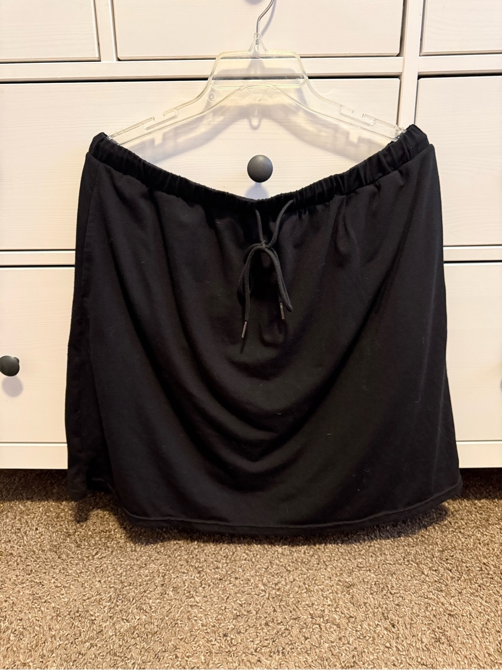 Everyday Black Drawstring skort